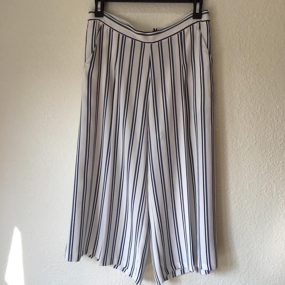 1.2.3. Paris striped wide leg loose pants pleats